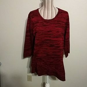 Croft and Barrow Red & Black Sweater SizeX…